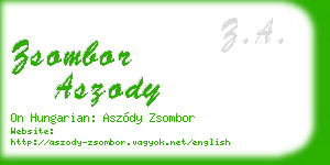 zsombor aszody business card