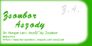 zsombor aszody business card